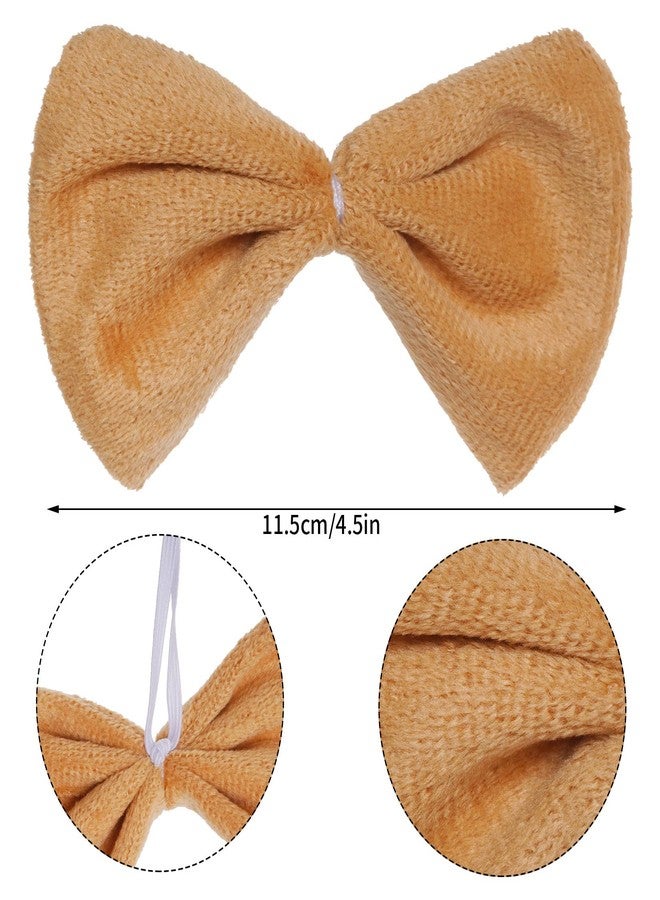 Jmkcoz Monkey Costume Set Gold Monkey Ears Headband Bowtie Tail Bow Tie Animal Fancy Costume for Halloween Cosplay Party Accessories - Image 4